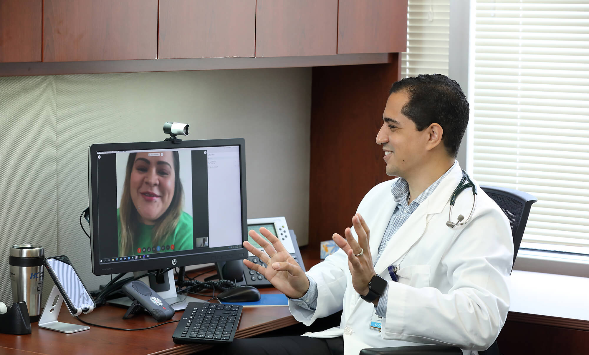 Virtual Care Doctor and Patient 