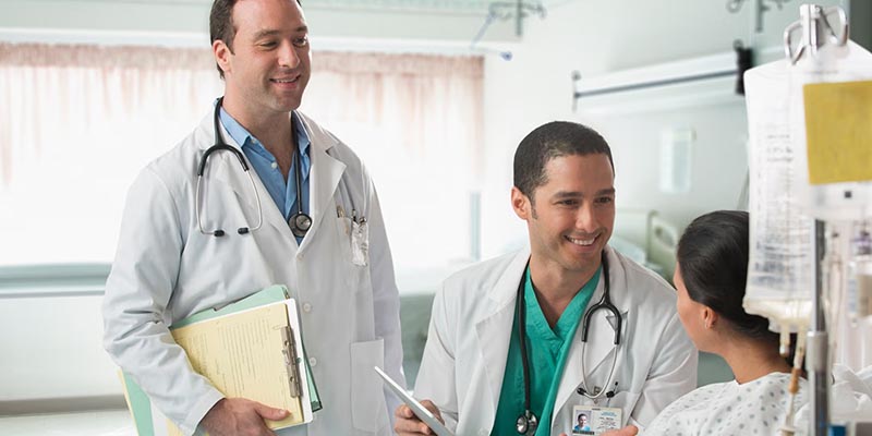 female hospital patient