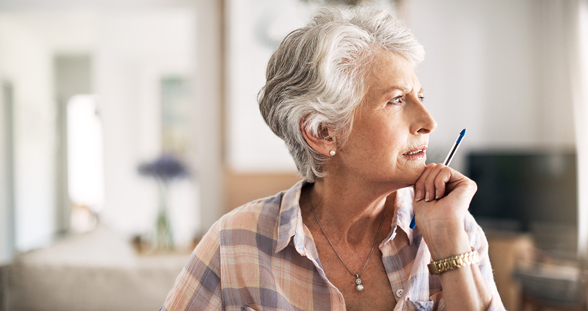 Considering her next move carefully